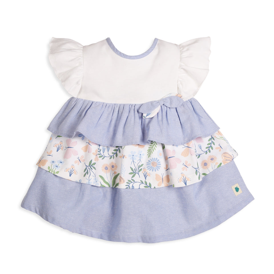 Milena Dress & White & Blue