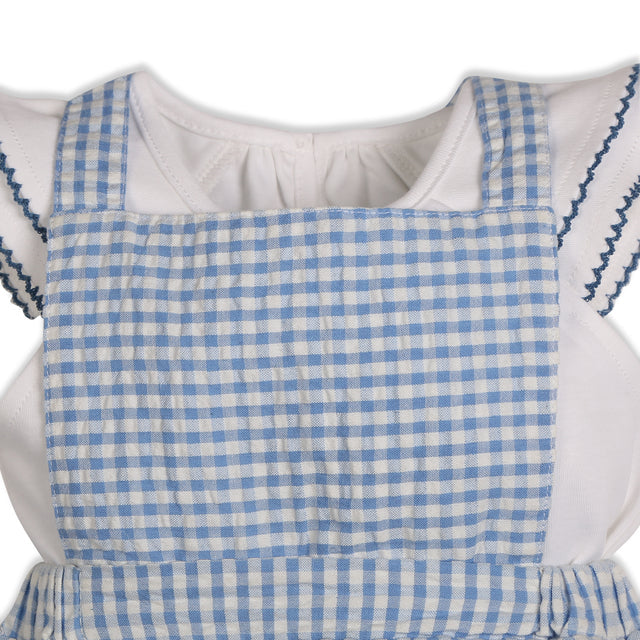 Meadow Dungaree Set - Blue & White
