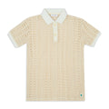 Bali Soft Crochet Knit Collar Polo Tee