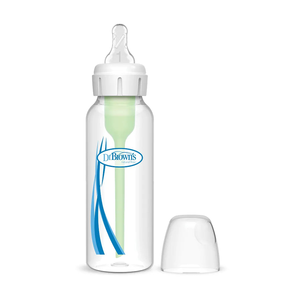 Dr. Brown's Options Standard Neck Silicone Feeding Bottle (250 Ml, Pack of 1, White)