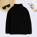 Black High Neck Knit Sweater