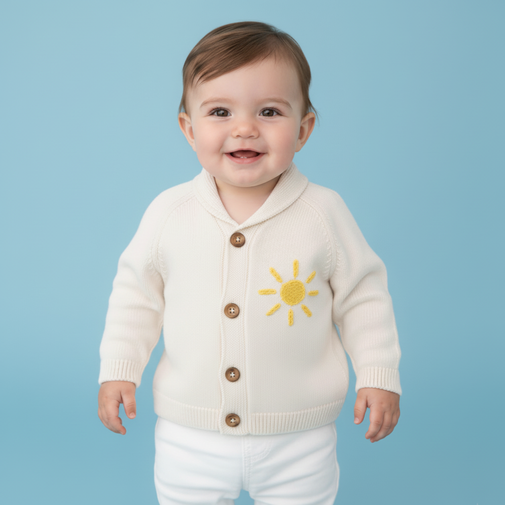 Cream Knitted Sunshine Sweater