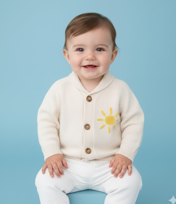 Cream Knitted Sunshine Sweater