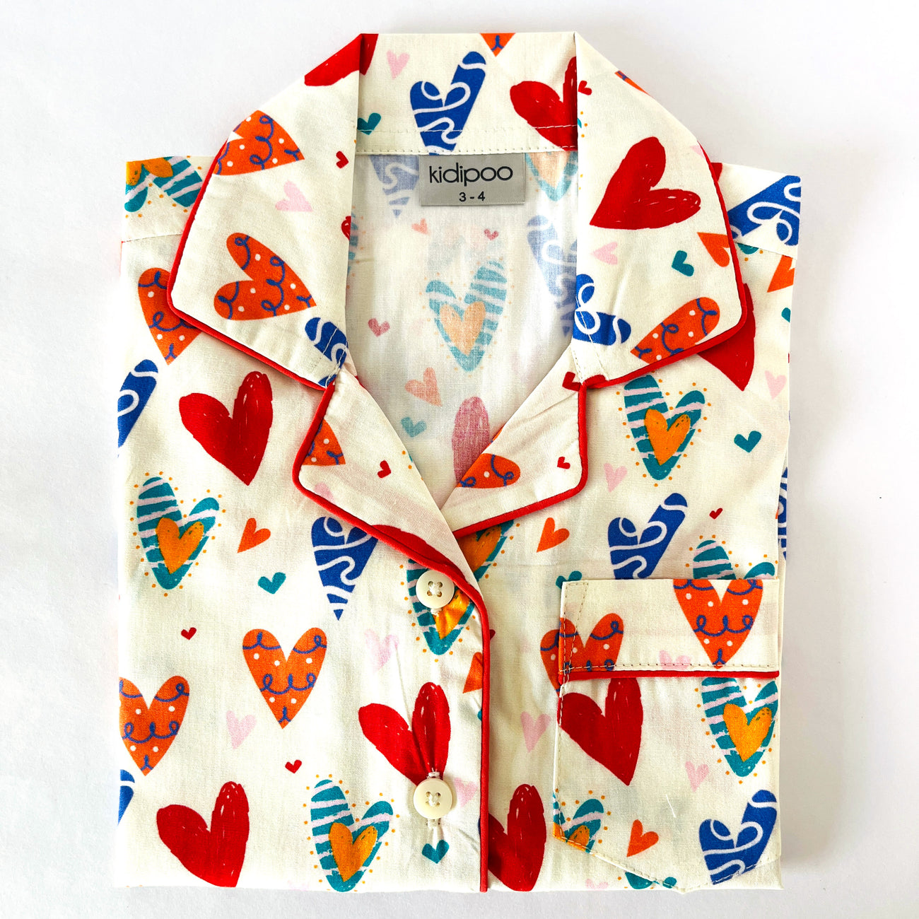 Colourful Hearts Night Suit