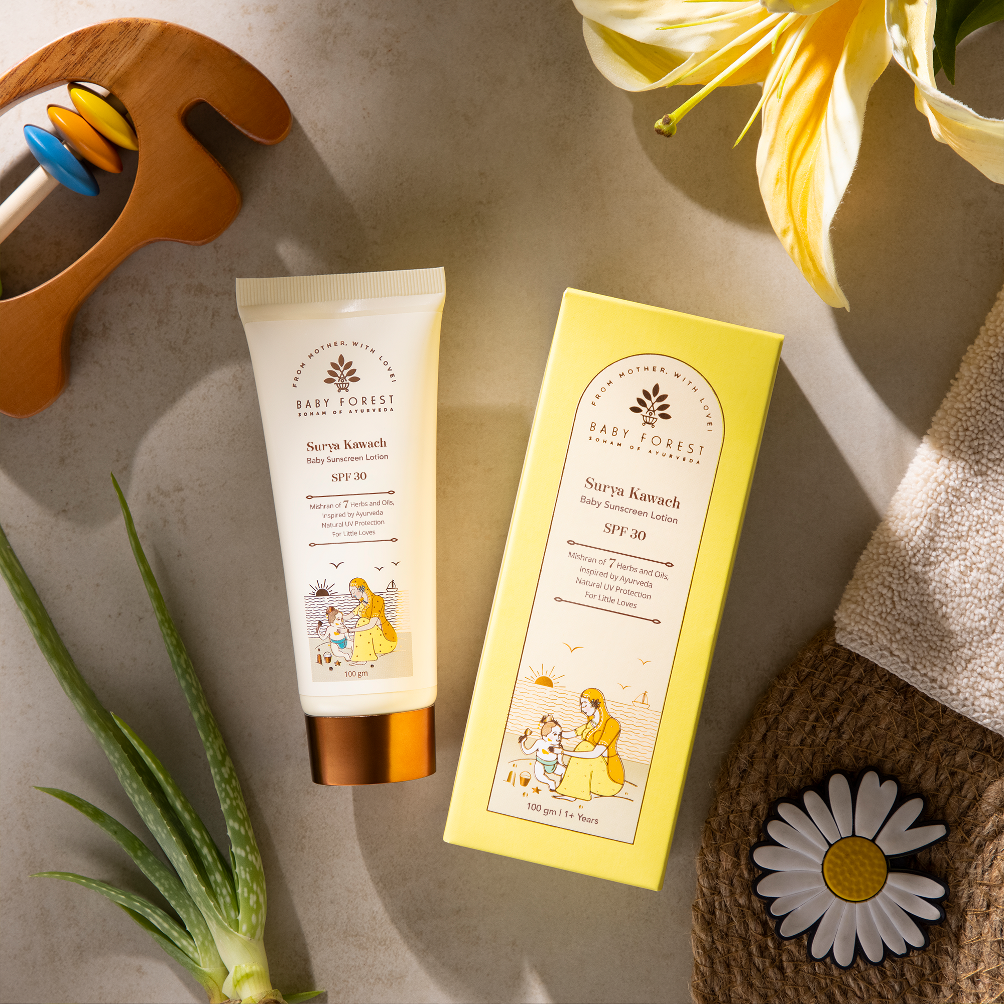 Baby Forest Surya Kawach Baby Sunscreen Lotion 100 Gm