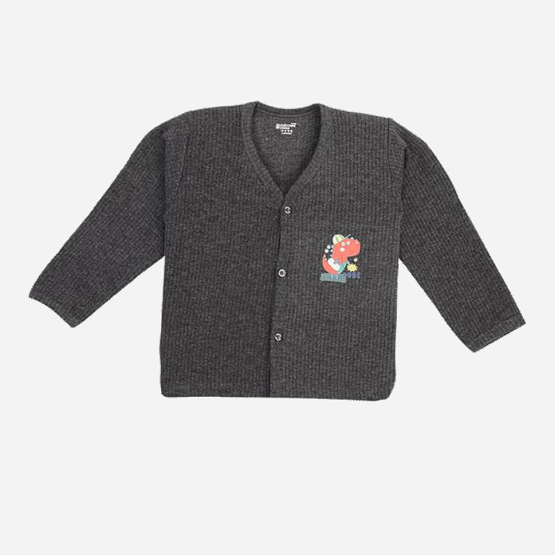 Quilt Bodycare Antibacterial Thermal Unisex Kid Top Front Open Full Sleeves Solid