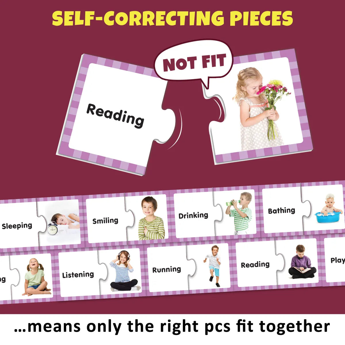 Early Learning Puzzle Action Words