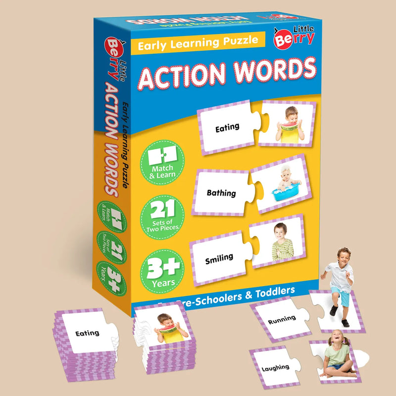 Early Learning Puzzle Action Words