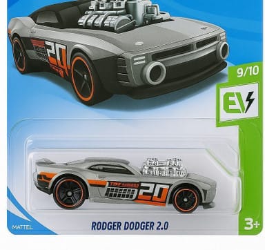 HOT WHEELS C4982 RODGER DODGER 2.0 HW EV NCASE DIE CAST TOY CAR  (Grey, Pack of: 1) 4