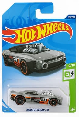 HOT WHEELS C4982 RODGER DODGER 2.0 HW EV NCASE DIE CAST TOY CAR  (Grey, Pack of: 1) 4