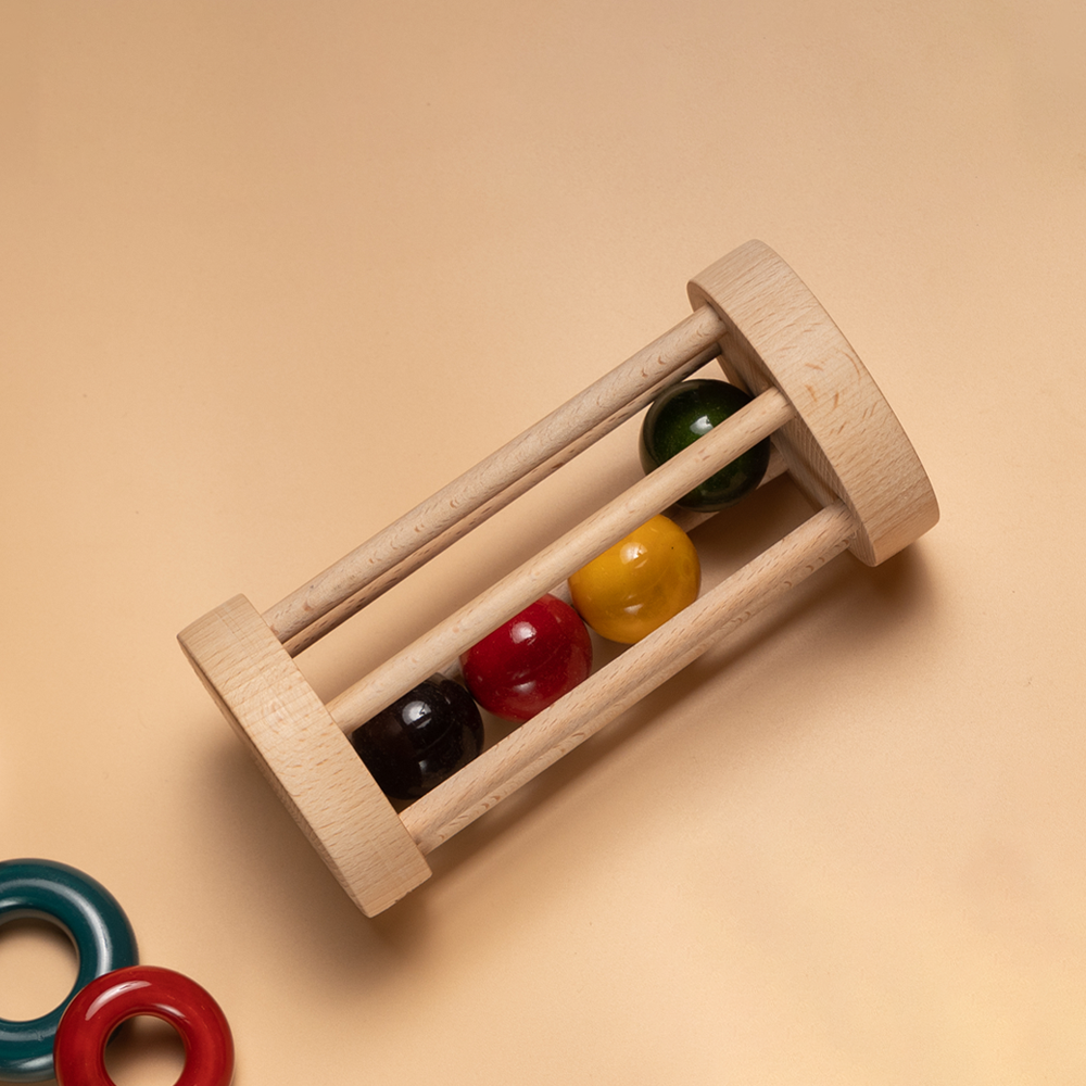 Wooden Rolling Rattle