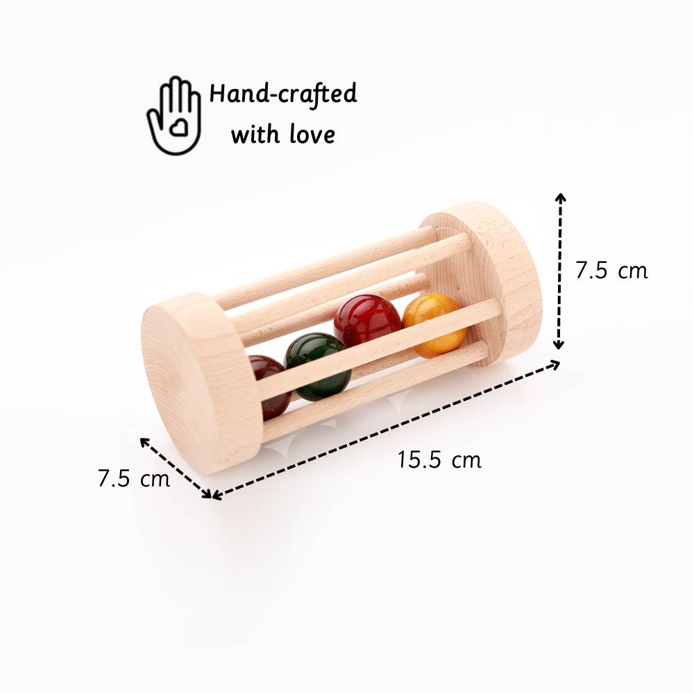 Wooden Rolling Rattle
