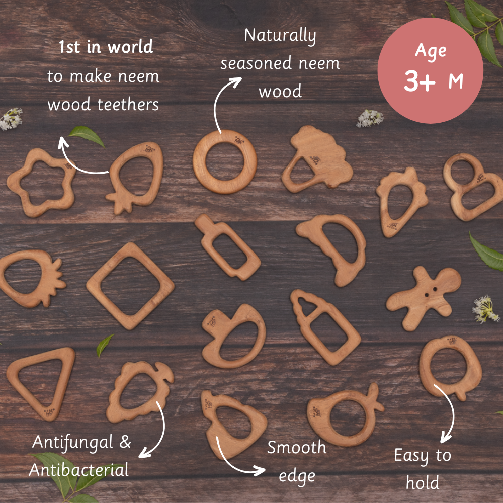 Wooden Teether - Shapes