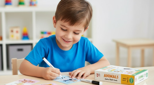 Write & Wipe Animals Jumbo Flash Cards