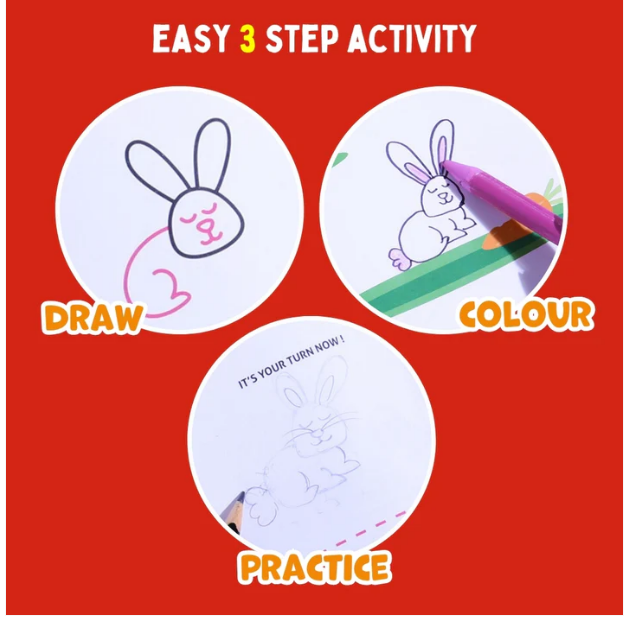 Step by Step Drawing Book - Cute Animals