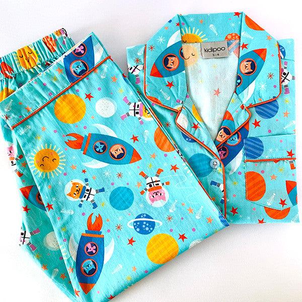 Blue Space Cat Night Suit