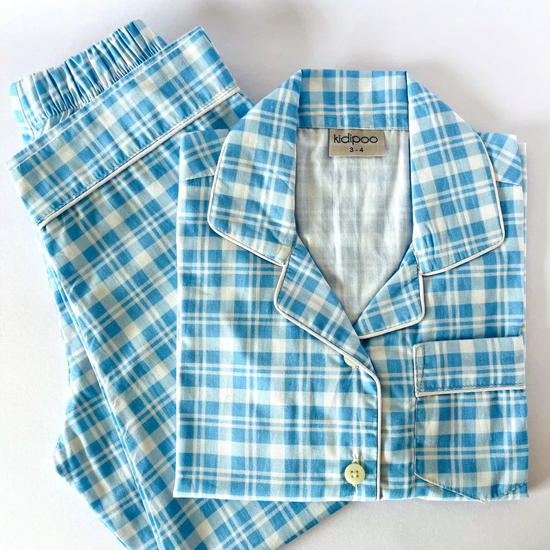 Blue Checks Night Suit