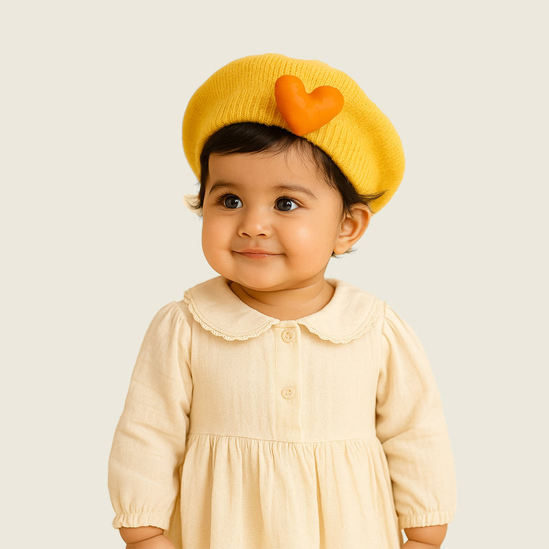 Baby Beret Hats- Sunrise Yellow