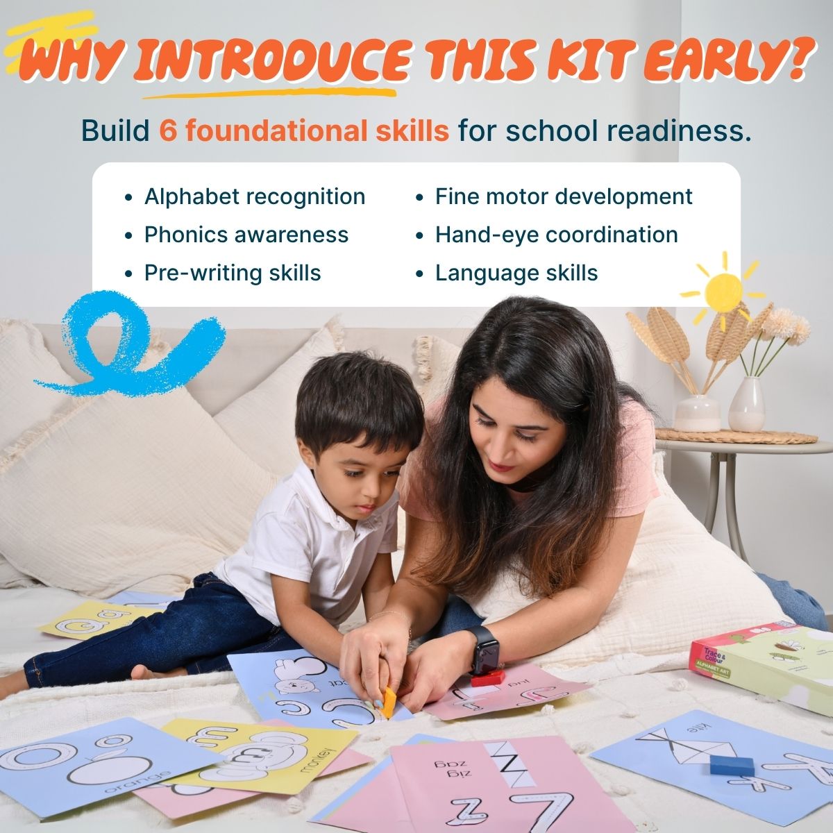 My Dabble ABC Trace &
Colour Kit | Multi-Sensory
Alphabet Learning for Kids