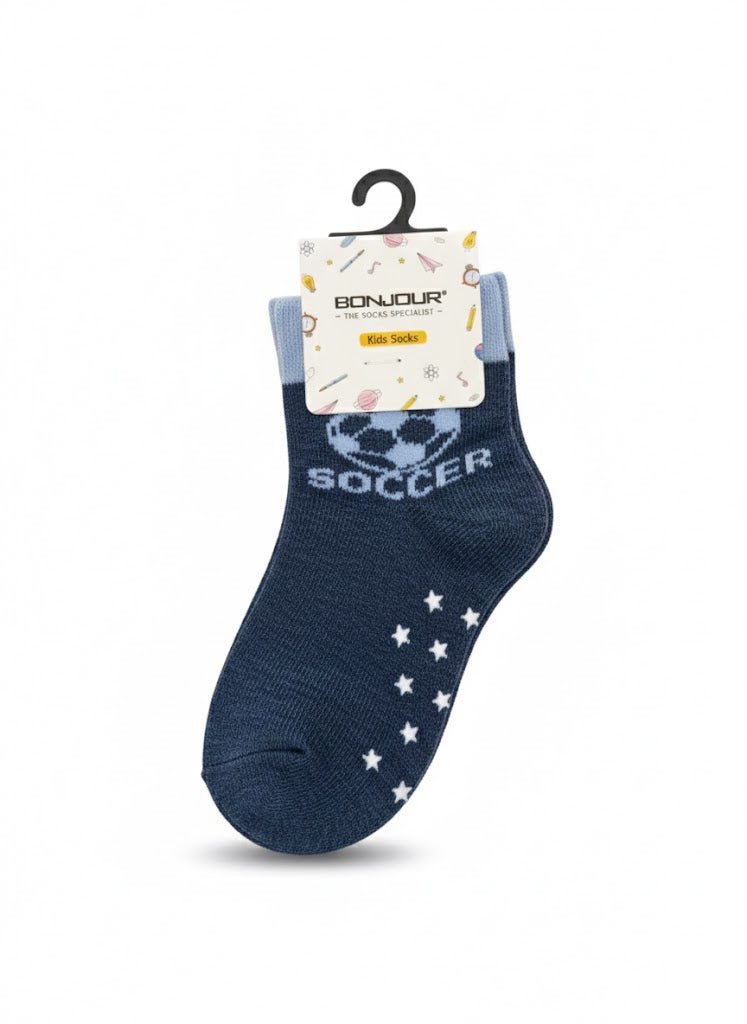Football And Star Design Fancy Boys Ank Socks