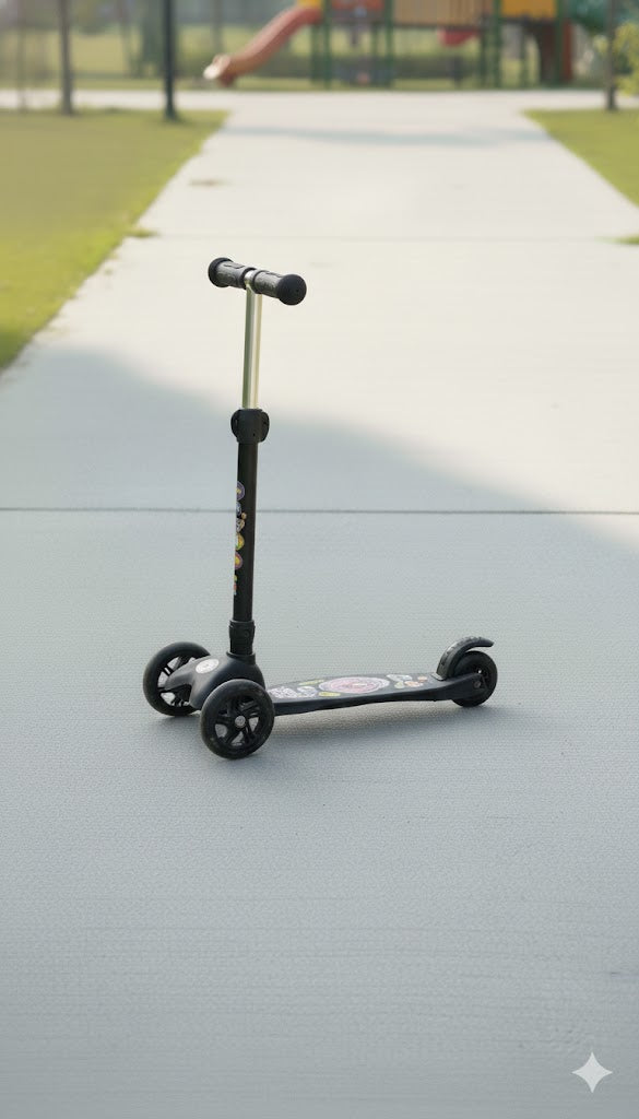 black: Kick Scooter Coco Jumbo Led With Light & Music At Your Kids Kingertips