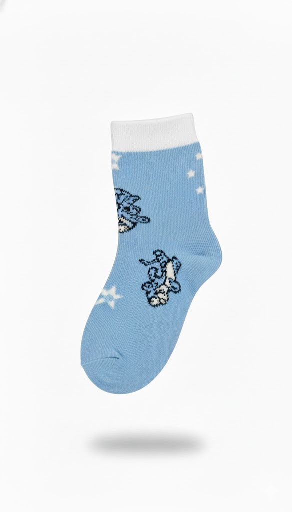 Red Colour With Cat DesignFancy Boys Ank Socks