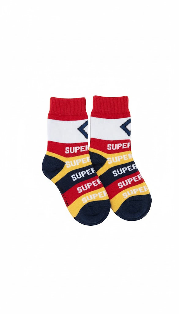 Multi Colour Superman Kids Socks