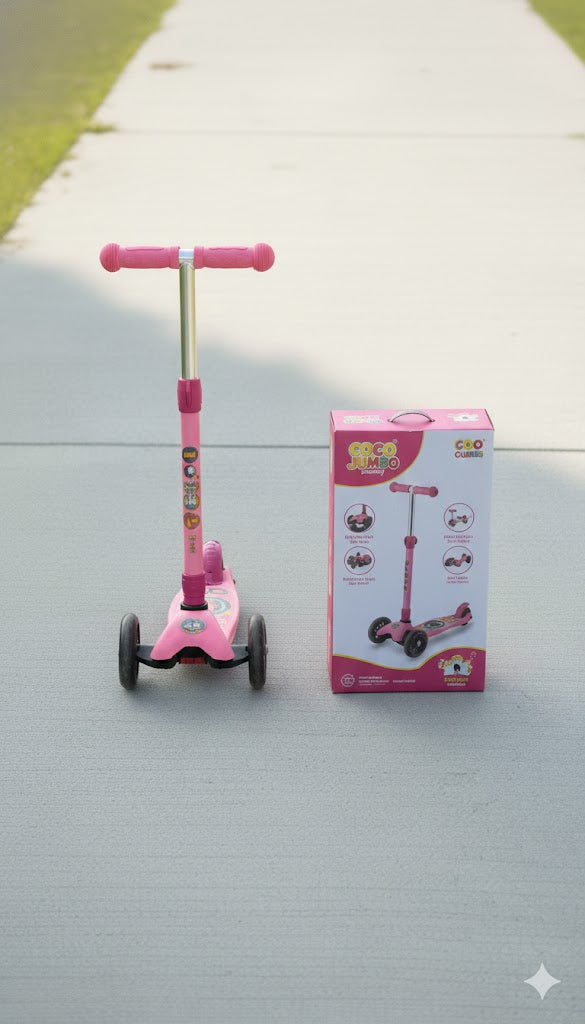 Pink: Kick Scooter Coco Jumbo Led With Light & Music At Your Kids Kingertips